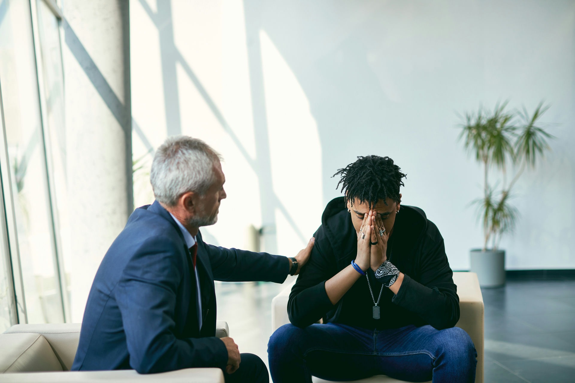 boy in individual session learning how mindset impacts recovery