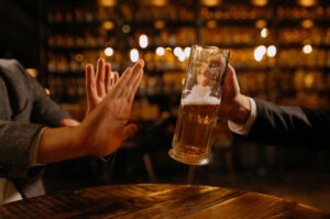 Refusing alcohol as part of being sober