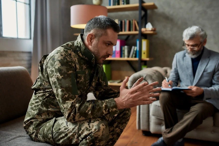 veteran managing both PTSD and OCD while receiving support and care