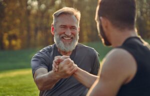 two friends openly sharing and being honest with each other in recovery