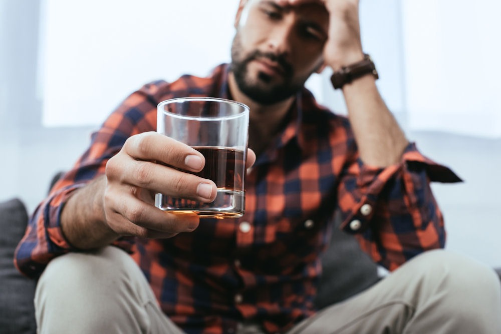 a man with drinking problem