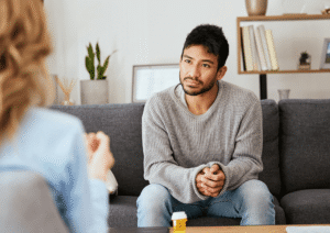 man attending prescription drug addiction treatment in Los Angeles