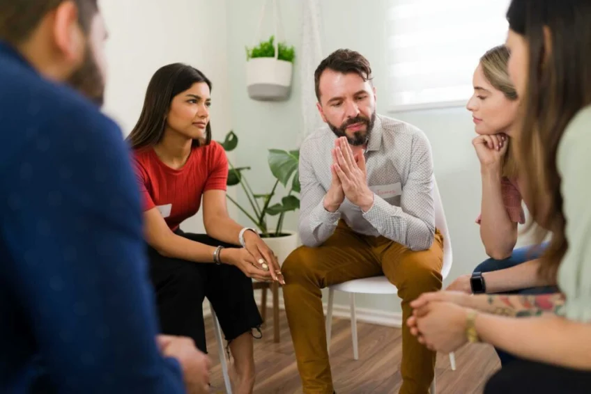 group session in inpatient mental health treatment in Massachusetts