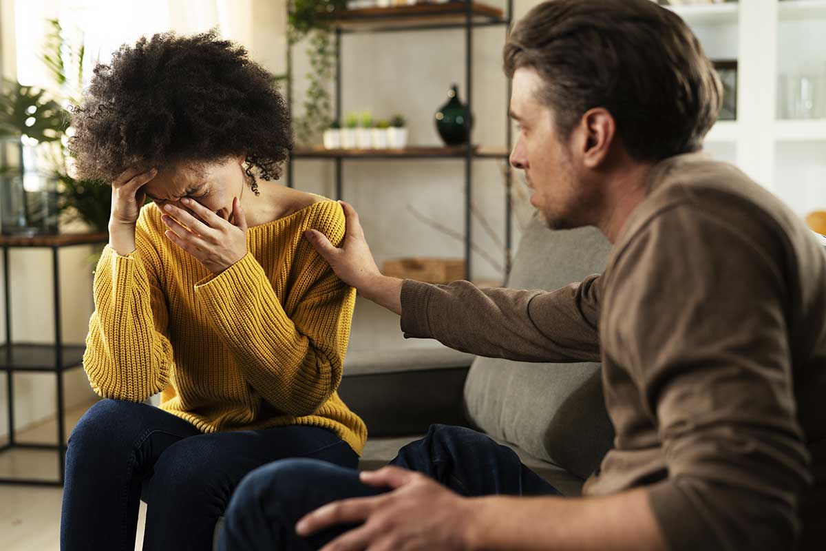 a couple struggles with addict behavior