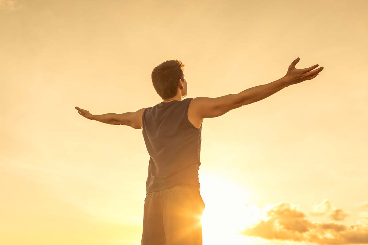 man learning core values to guide recovery