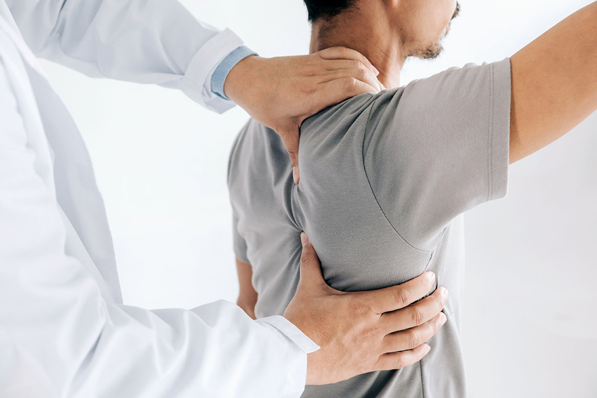 a man utilizes a chronic pain management program