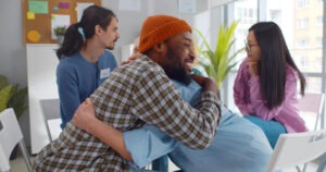 group of people improving their social wellness
