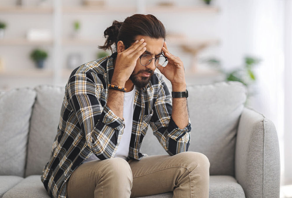 man with anxiety and OCD